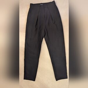 Frank + Oak black tapered cropped dress pants, size 0